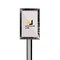 Montour Line Sign Frame Floor Standing 7 x 11 in. V Polished Stainless Steel FS200-711-V-PS - alternate 1